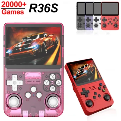 Open Source R36S 128G Retro Handheld Game Console Classic Games Linux System 3.5 Inch IPS Screen Portable Gaming Video Players