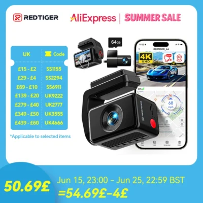 Dash Camera Front and Rear 4k Dash Cam